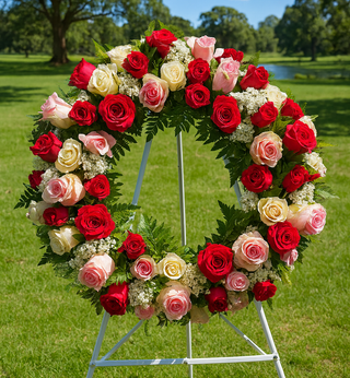 Roses sympathy wreath
