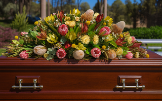 Native Seasonal casket spray