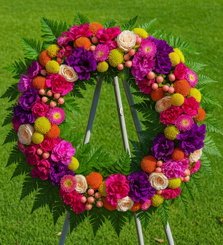 Vibrant memories wreath