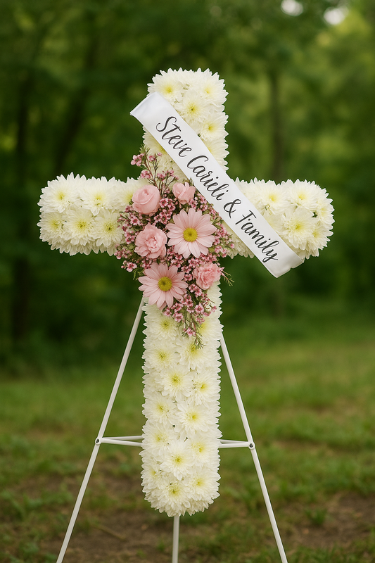 White and pink cross tribute
