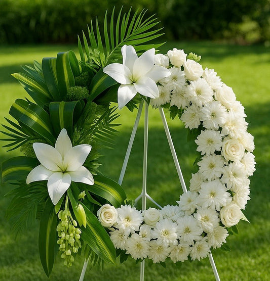 White tropics wreath