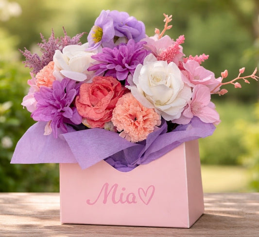 Blushing blooms custom signature designer's choice arrangement