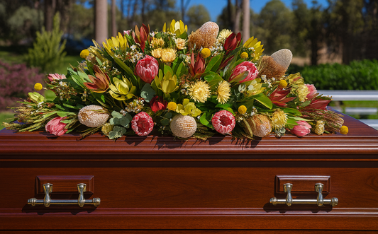 Native Seasonal casket spray