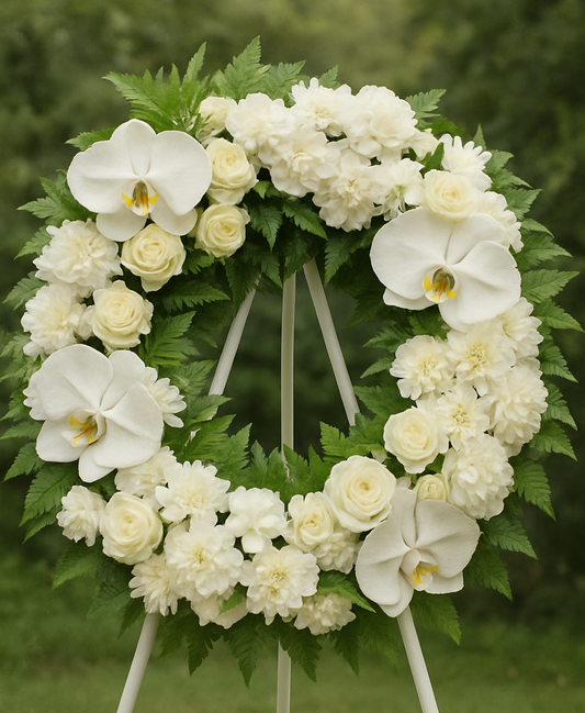 Country style sympathy wreath