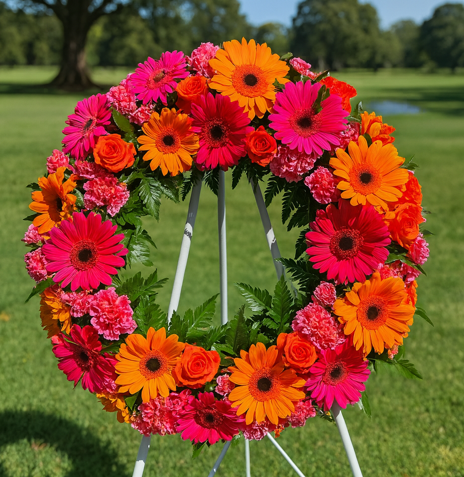 Gerbera sympathy wreath