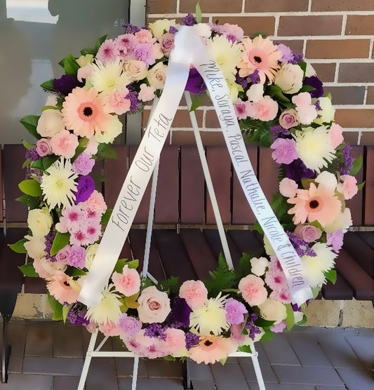 Pretty sympathy wreath