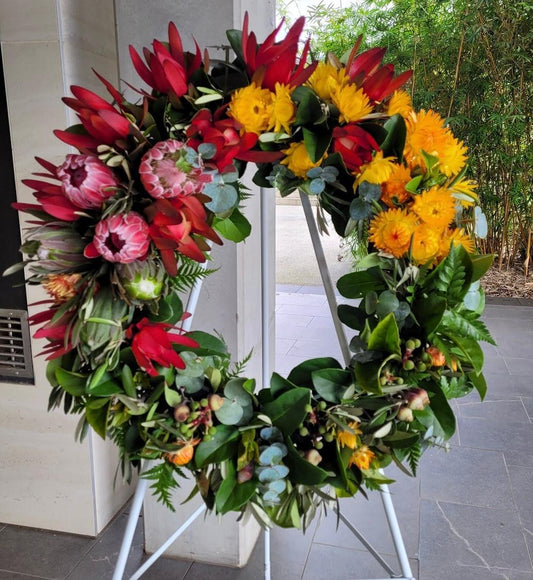 Golden outback wreath